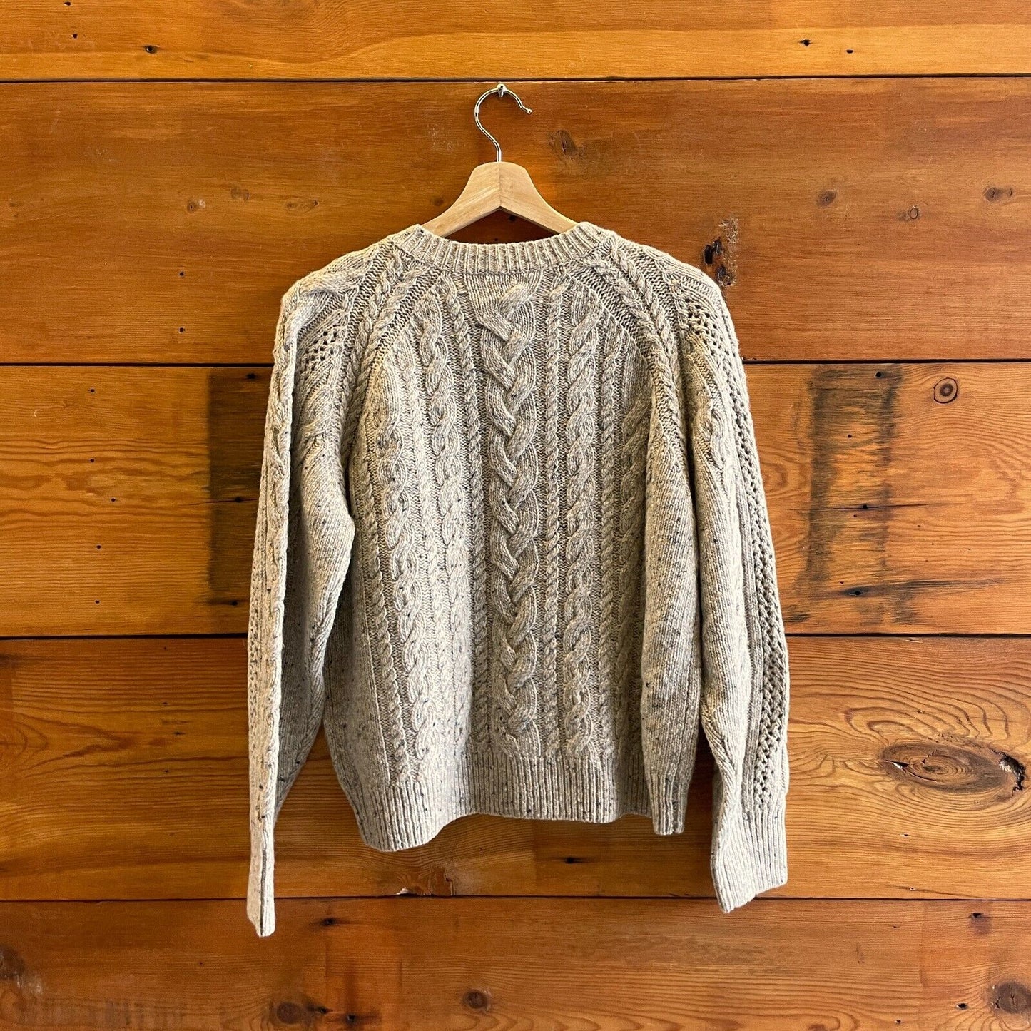 2 / M - Hartford Tan Cableknit Cardigan $374 Wool Alpaca Blend Sweater 4427SC