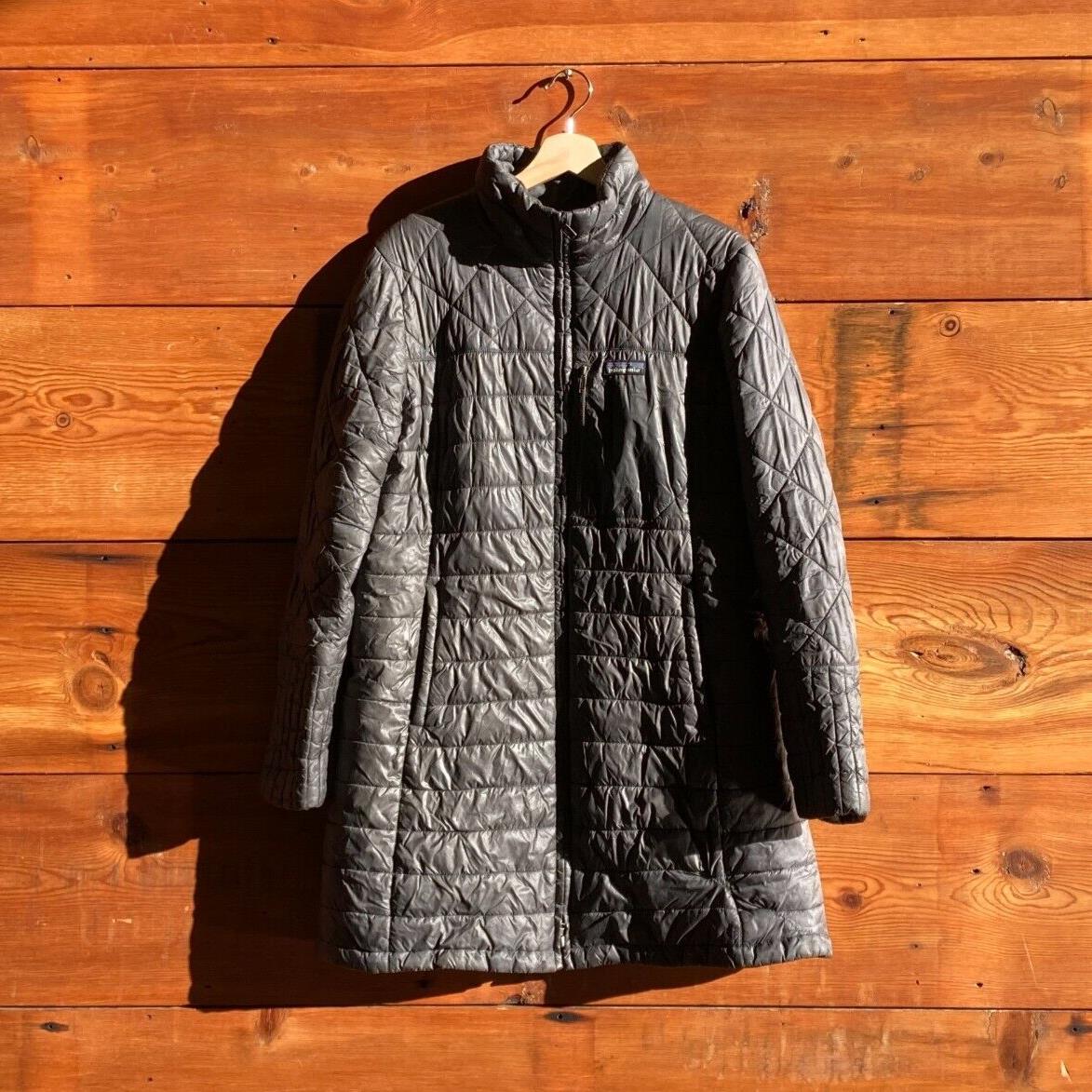 XL - Patagonia Dark Gray Quilted Insulated Zip Up Radalie Parka Coat 0618AS