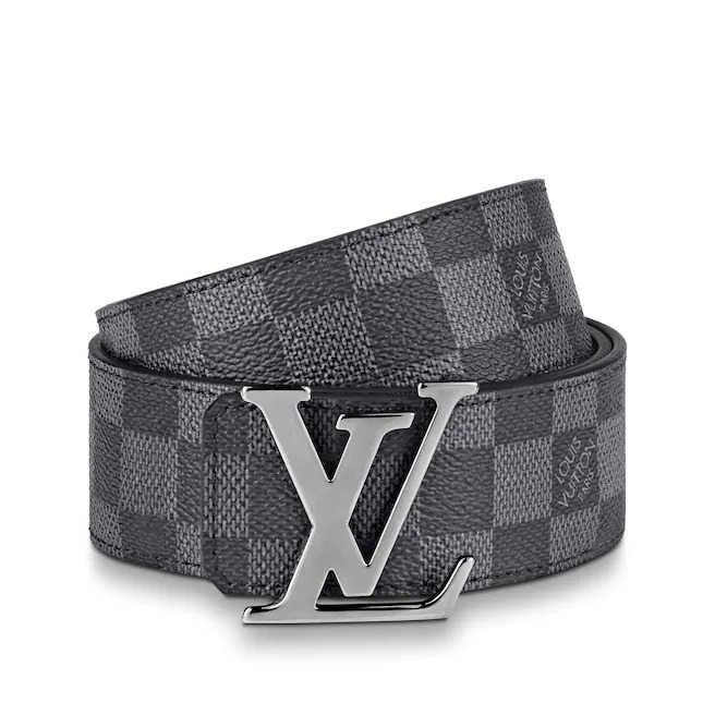 40 / 100 Louis Vuitton Damier Graphite LV Initiales Belt M0213 w/ box 0103KW