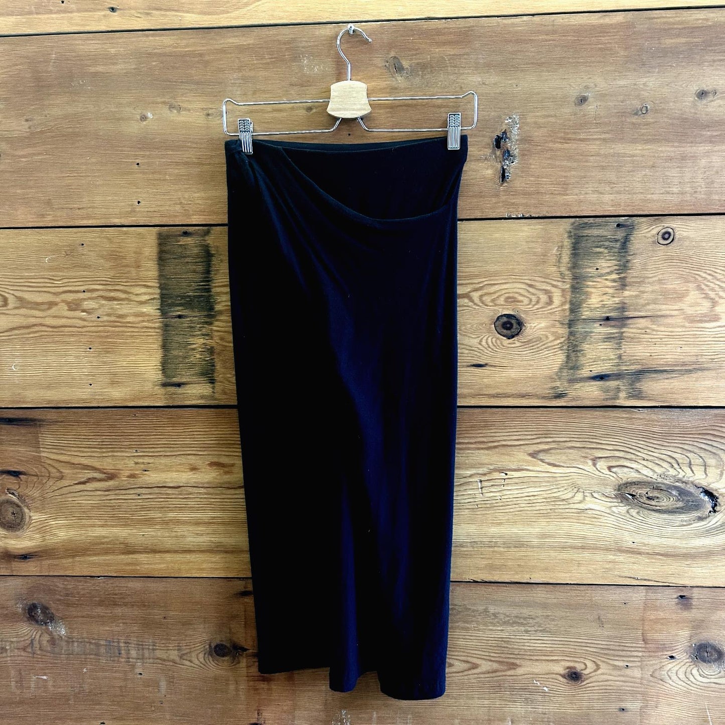 XS - Vince Black NEW $225 Draped Pull-On Elastic Waist Midi Skirt 0209SB