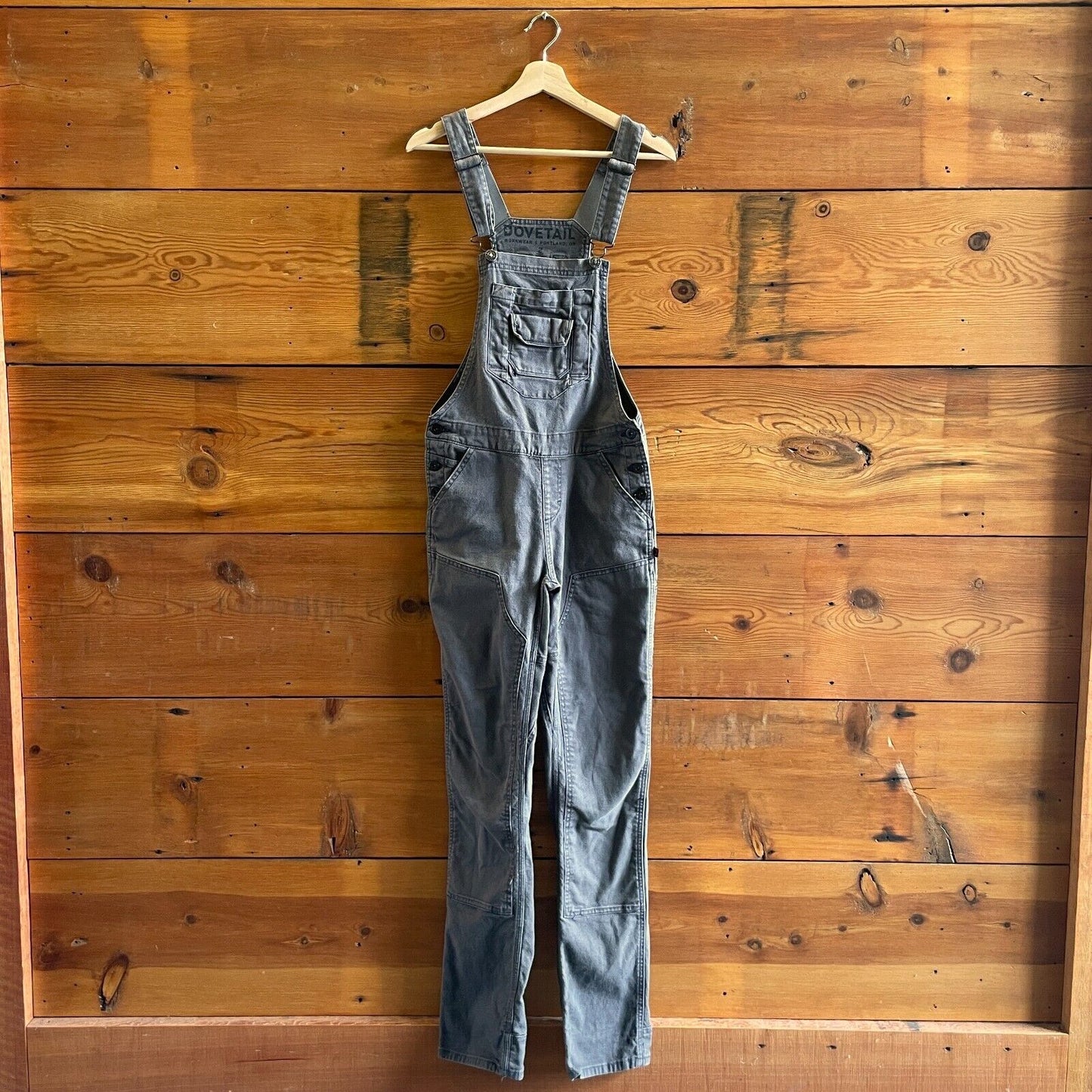 2 / 34 - Dovetail $129 Gray Canvas Workwear Freshley Overalls 0606RO