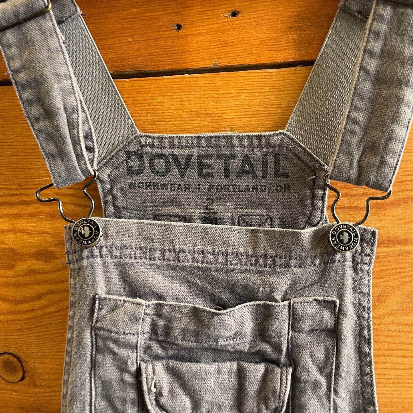 2 / 34 - Dovetail $129 Gray Canvas Workwear Freshley Overalls 0606RO