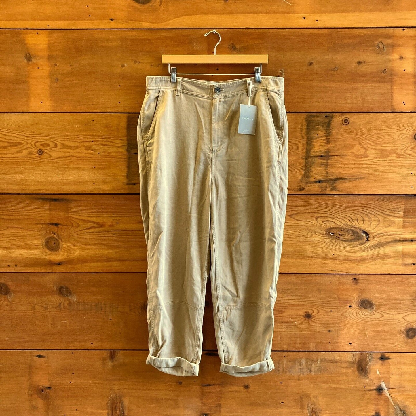 14 - Everlane Dark Khaki Tan Relaxed Chino Buttersoft Trouser Pants NEW 1117KW