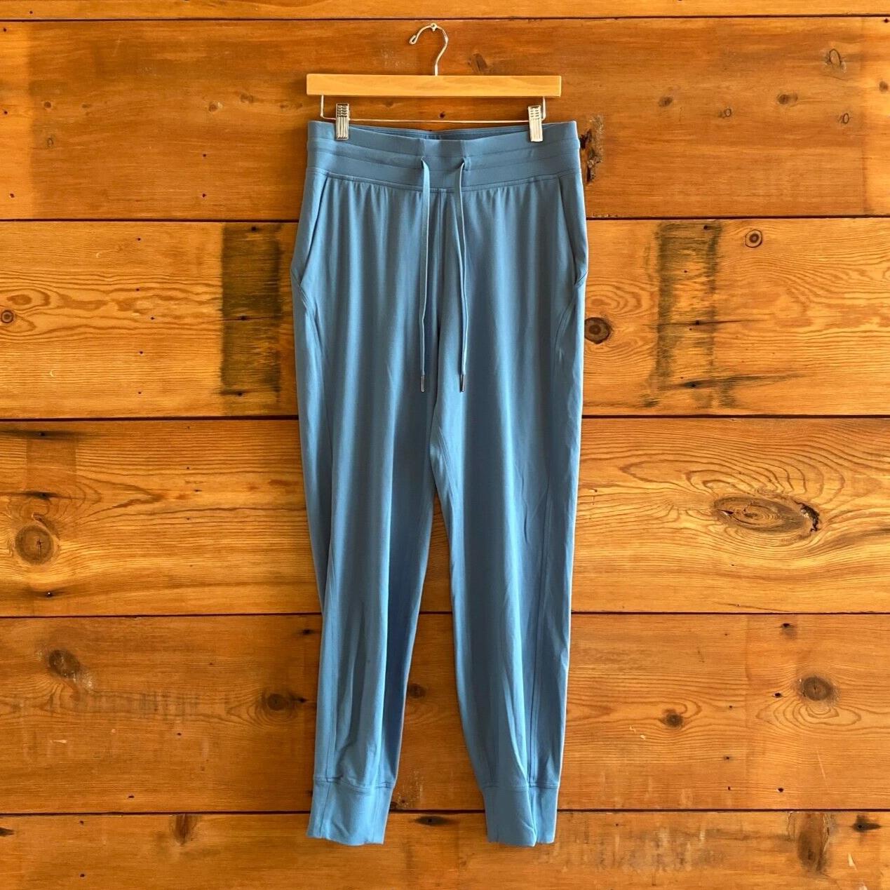 8 - Lululemon Blue Drawstring Waist Soft Jersey Knit Joggers Pants 4427SC