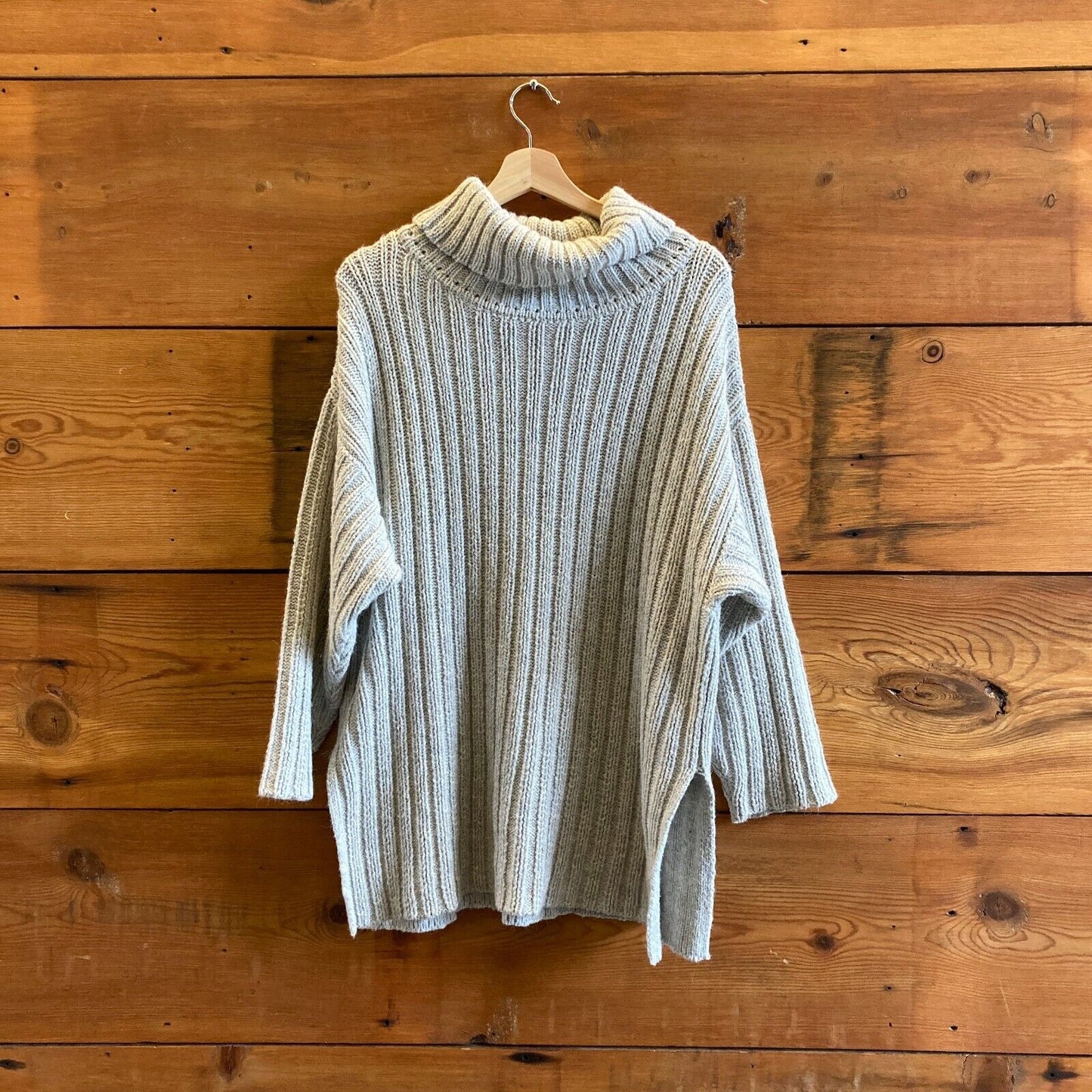 OS - Laude the Label Light Gray Baby Alpaca Organic Cotton Sweater 1226JV