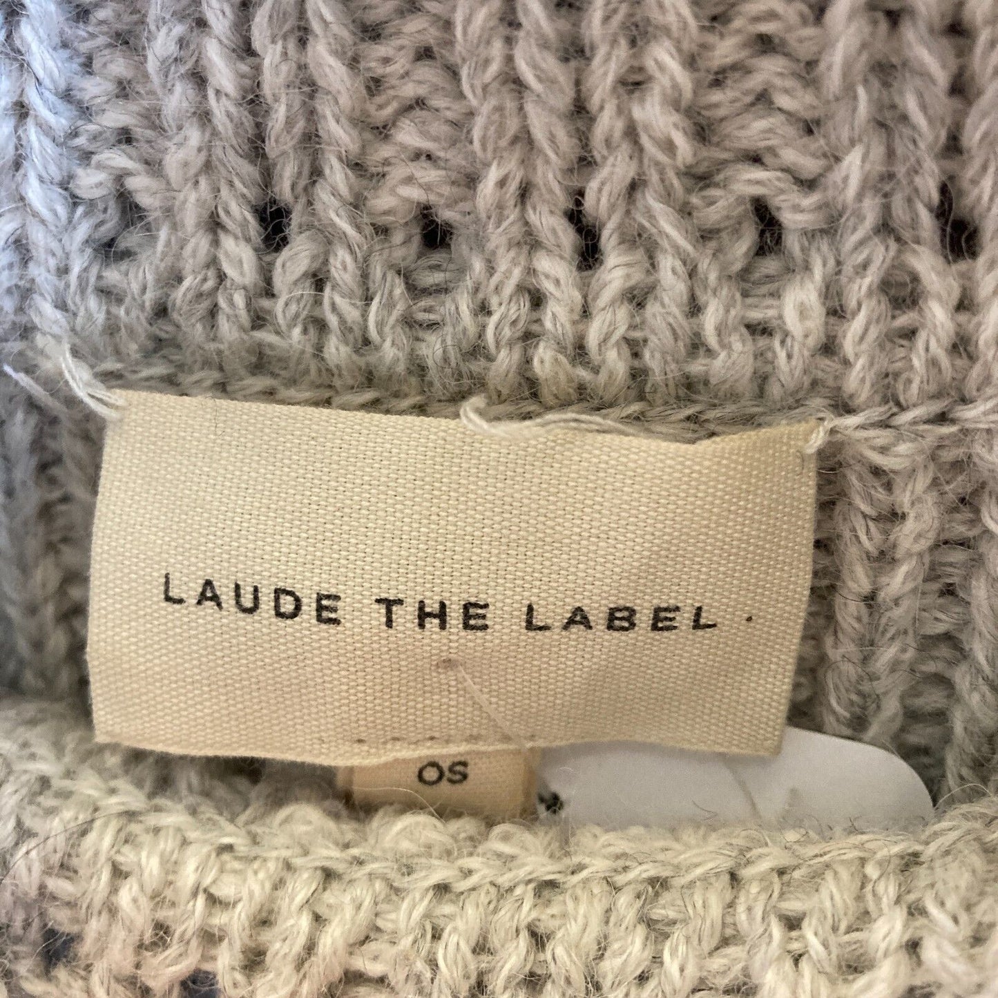 OS - Laude the Label Light Gray Baby Alpaca Organic Cotton Sweater 1226JV