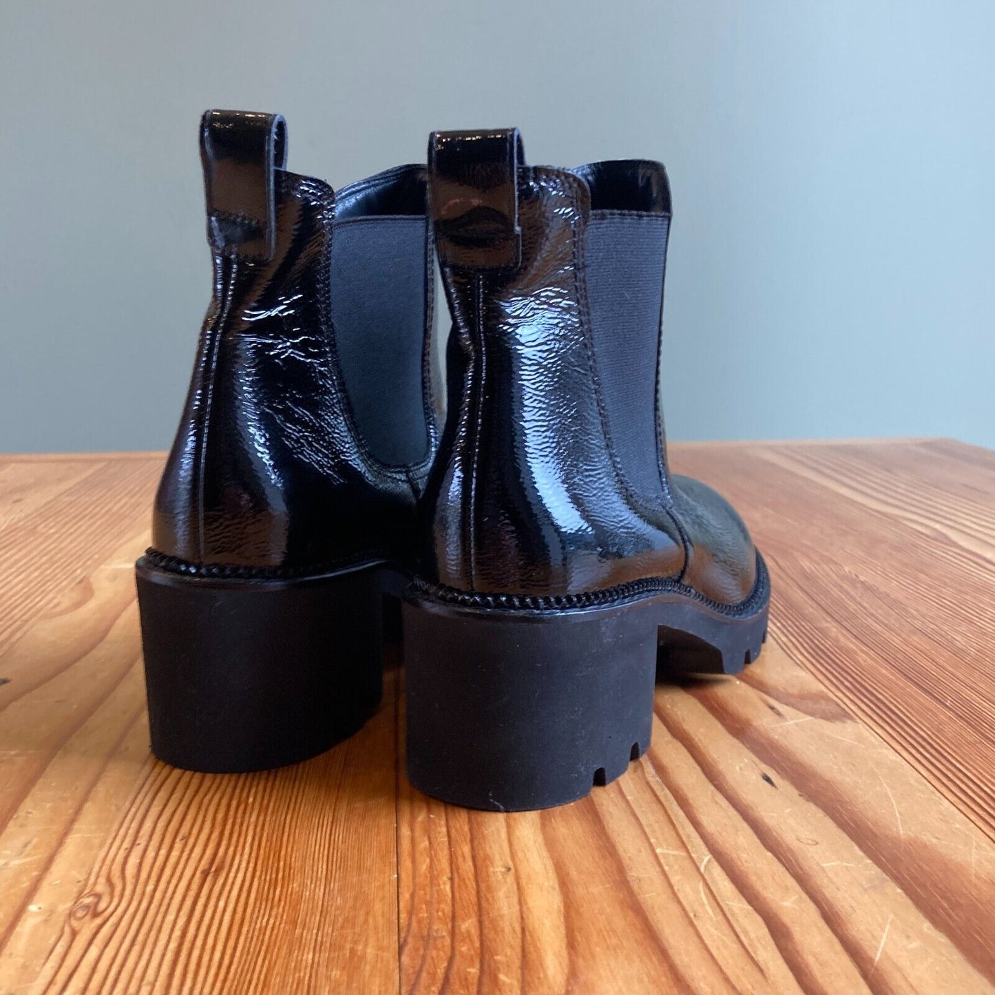 4.5 AU / US 7 - Paul Green $550 Black Jada Lug Sole Chelsea Boots NWOB 0113TS