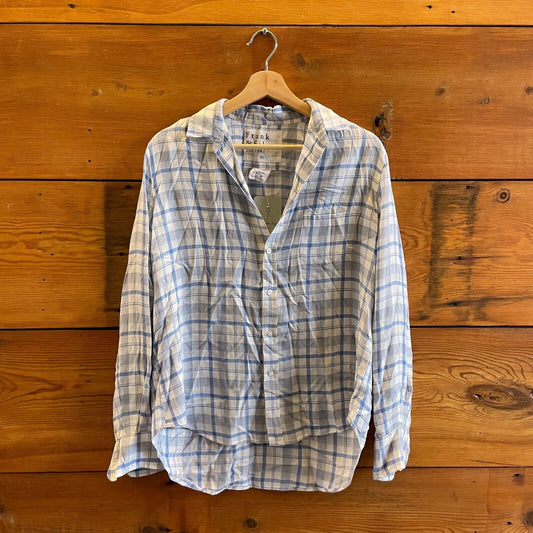 XS - Frank & Eileen Blue & White Plaid Long Sleeve Relaxed ButtonUp Shirt 0124KG