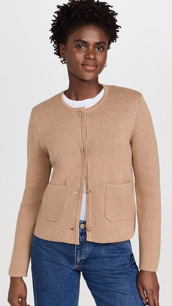 XS - Alex Mill Camel Brown Paris Womens $250 Sweater Jacket 0124KG