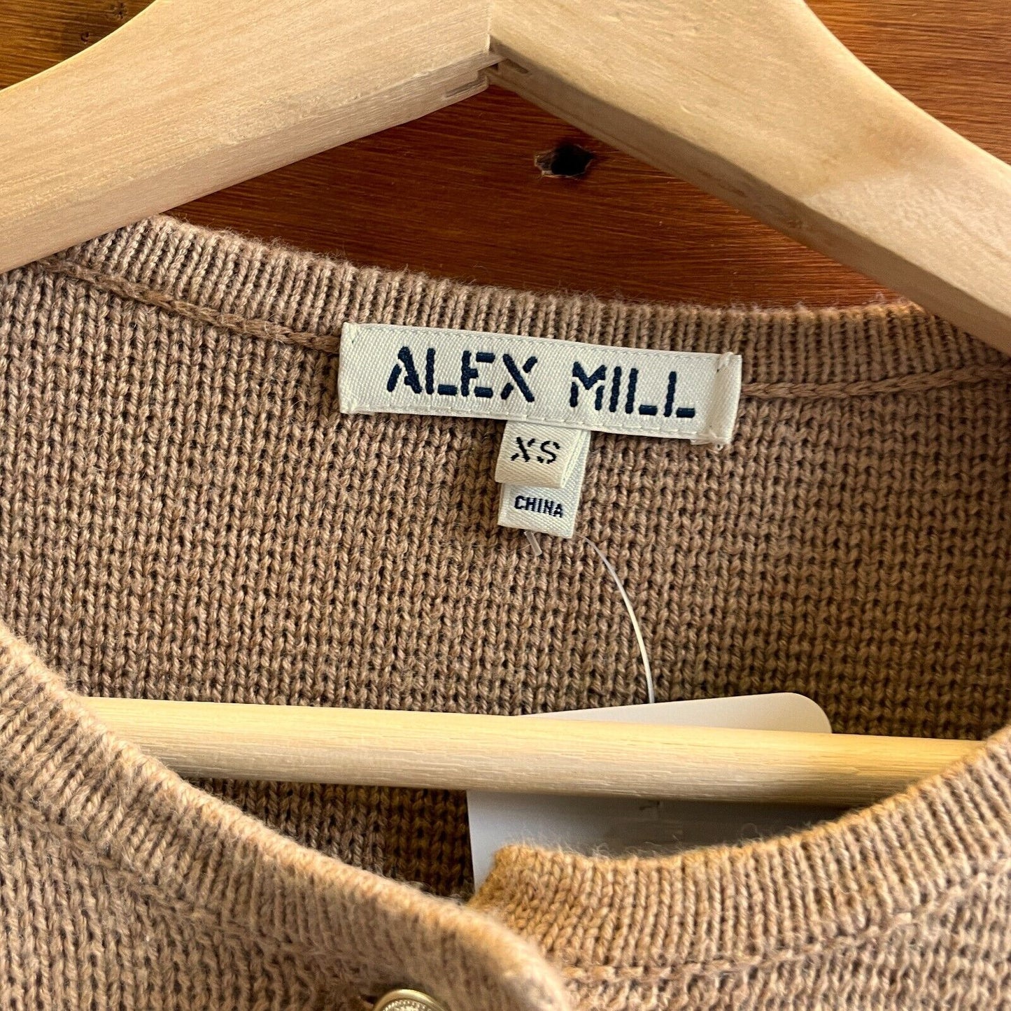 XS - Alex Mill Camel Brown Paris Womens $250 Sweater Jacket 0124KG