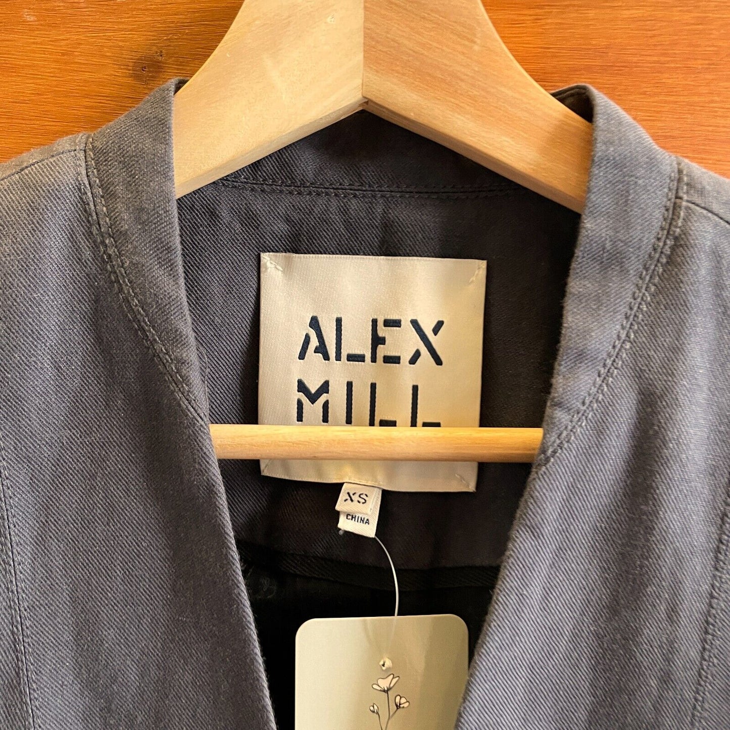 XS - Alex Mill Suiting Washed Black Madeline Bib Seam Blazer Jacket 0124KG