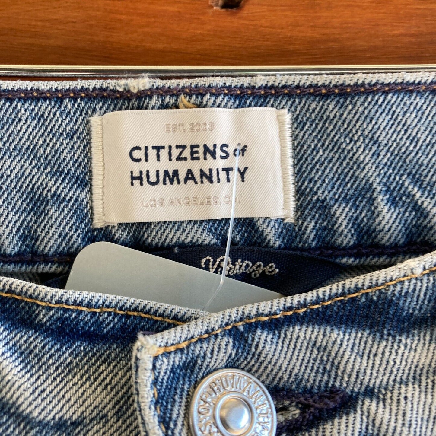 27 - Citizens of Humanity Florence Button Fly High Rise Straight Jeans 1030KR