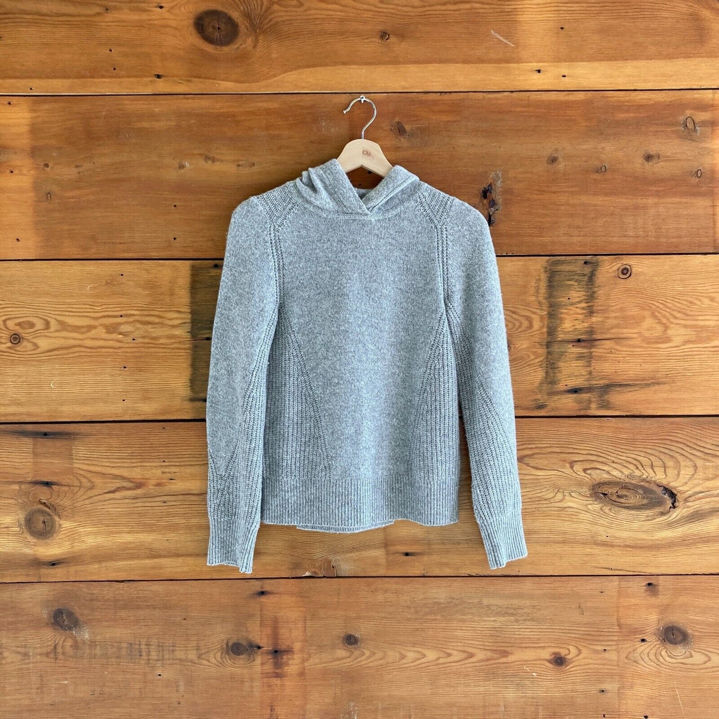 XXS - Rag & Bone Gray Hooded 100% Cashmere Pullover Sweater 1018RM