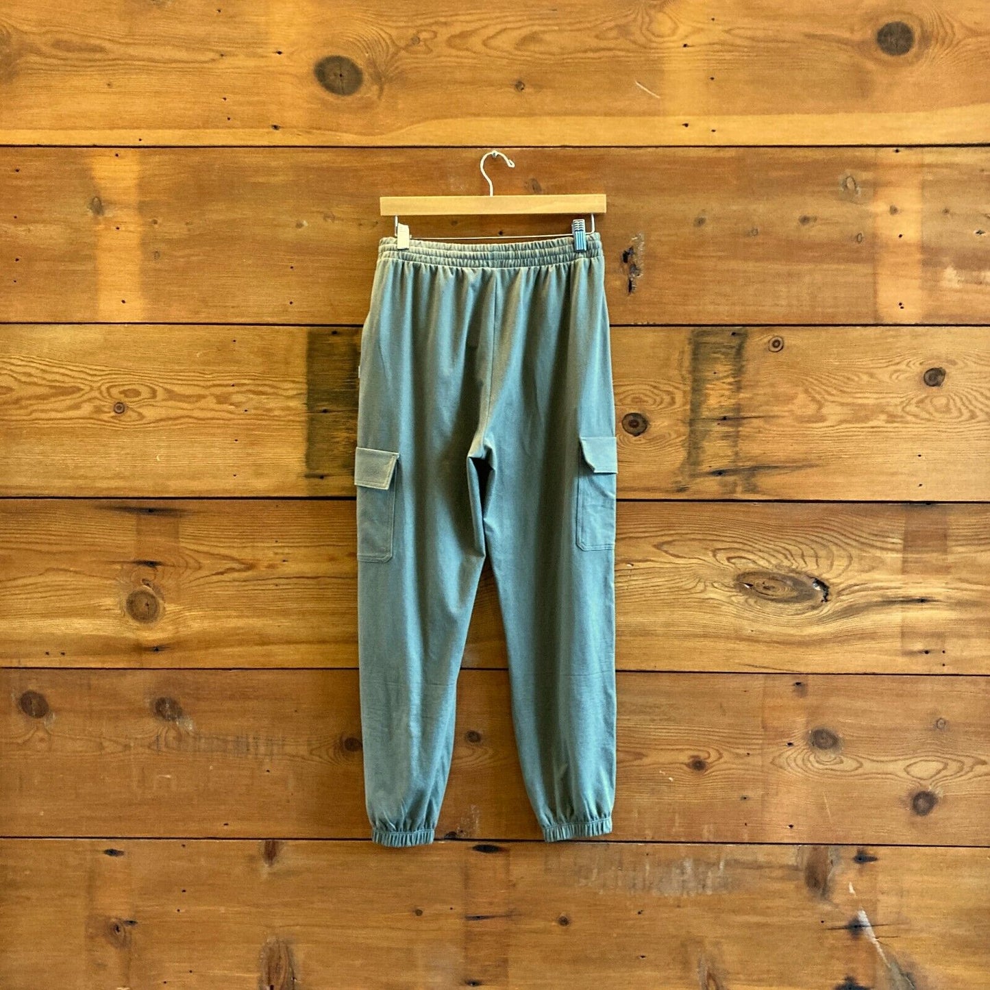 S - Vuori Olive Green Drawstring Waist Boyfriend Cargo Jogger Pants 0703SC