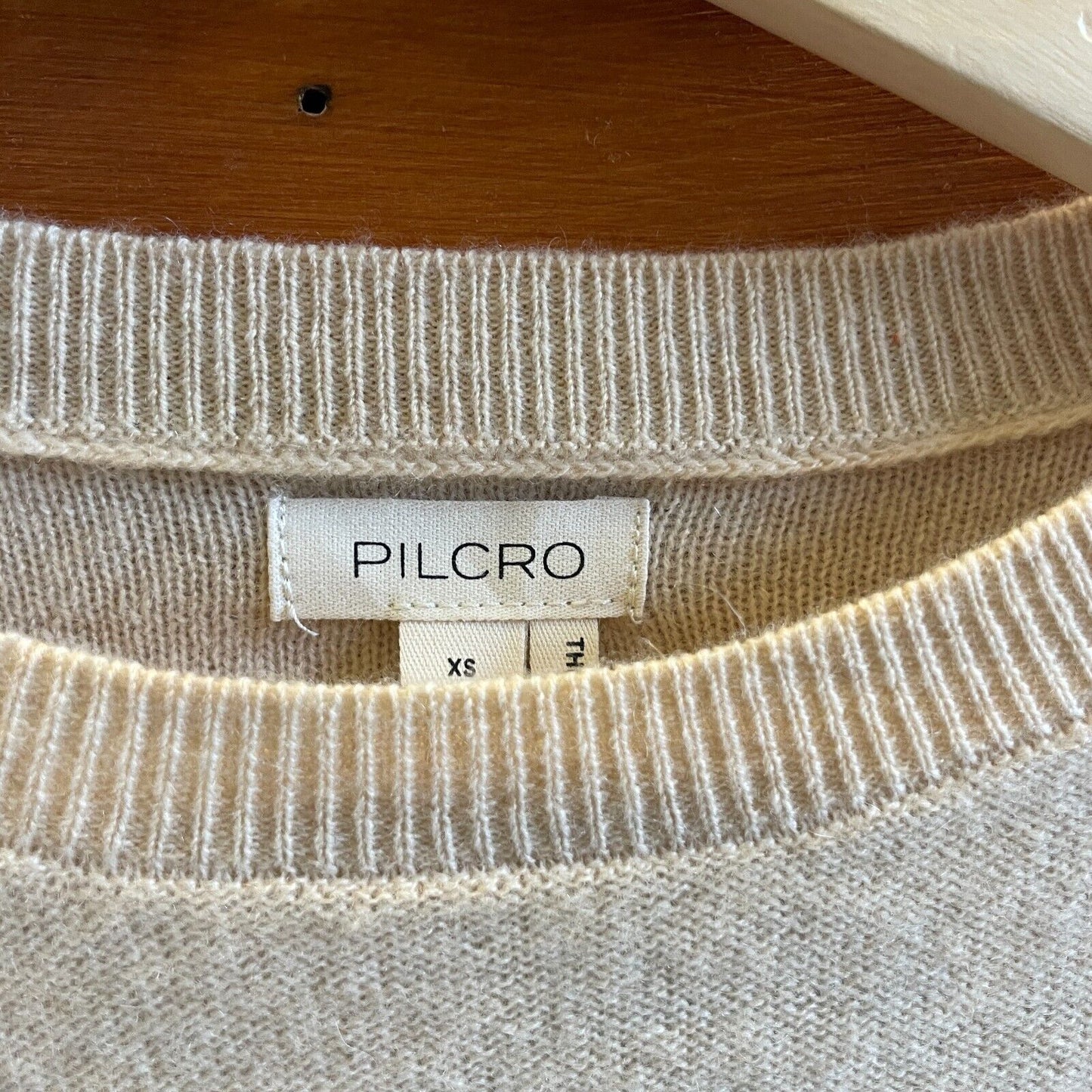 XS - Pilcro Anthropologie Beige 100% Cashmere Paris Cropped Sweater 0703SC