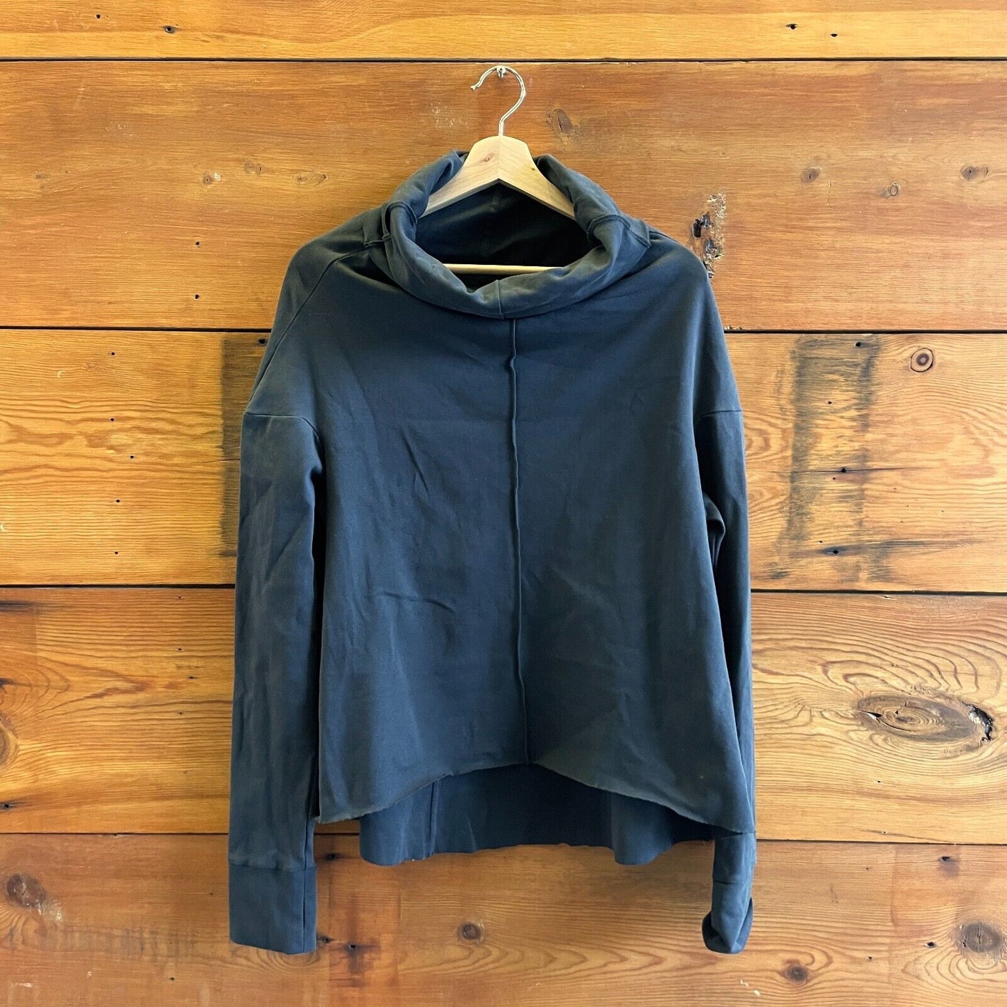 OS - FUI $240 **cked Up Individuals Black Turtleneck Pullover Shirt Top 1217MA