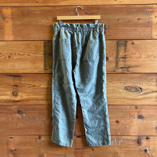 32 - Current Elliott $218 Anthropologie Army Paperbag Fling Pants NEW 1122CT