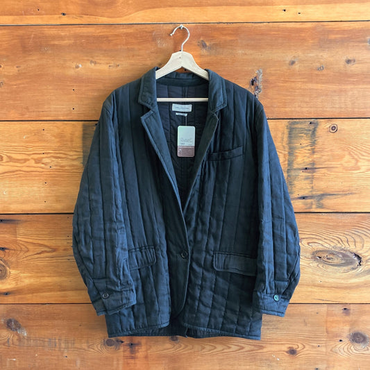 S / 36 - Isabel Marant Etoile Black Quilted Cotton Oversized Jacket 0706AV