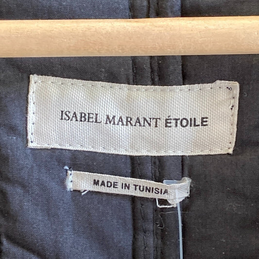 S / 36 - Isabel Marant Etoile Black Quilted Cotton Oversized Jacket 0706AV