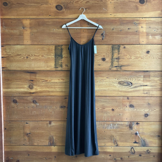 M / L - Only Hearts Black Second Skin Long Spaghetti Slip Gown Slip Dress 4427SC