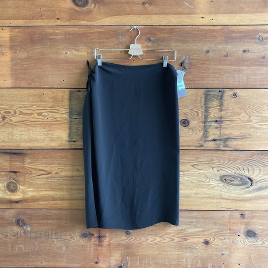 M - Peter Cohen Black NEW $550 Tie Waist Silk Sarong Skirt 4427SC