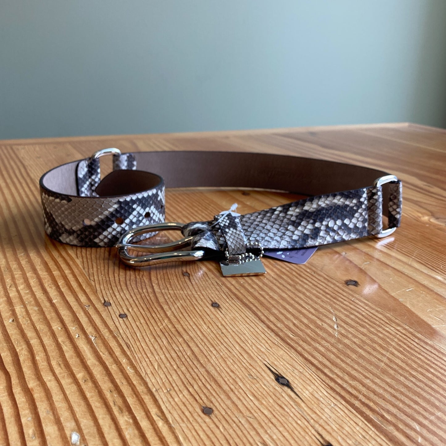 XS - Roberto Mantellassi Italy NEW $260 Brown Python Leather Belt 4427SC