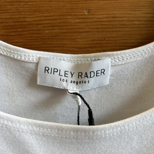 2 / S - Ripley Radar White NEW $238 Ponte Knit Tank Wide Leg Jumpsuit 1129CG