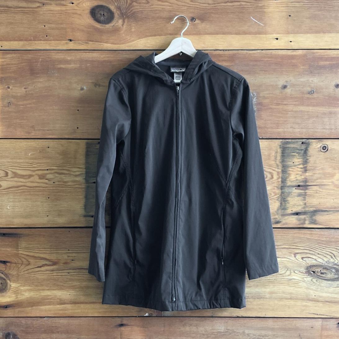 6 - Patagonia Womens Black Hooded Zip Front Winds-Day Jacket 0608JD