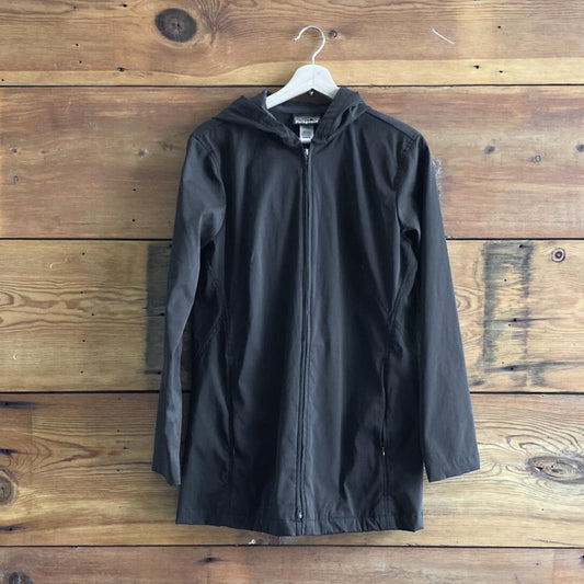 6 - Patagonia Womens Black Hooded Zip Front Winds-Day Jacket 0608JD