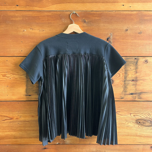 M - Nike x Sacai $300 Black Short Sleeve CV5716-010 Shirt Top 1217MA