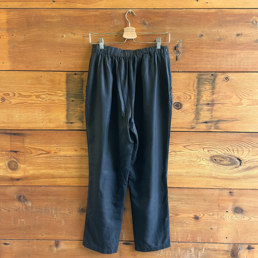 L - 7115 by Szeki Black 100% Tencel Stretch Waist Pleated Pants 0914CT