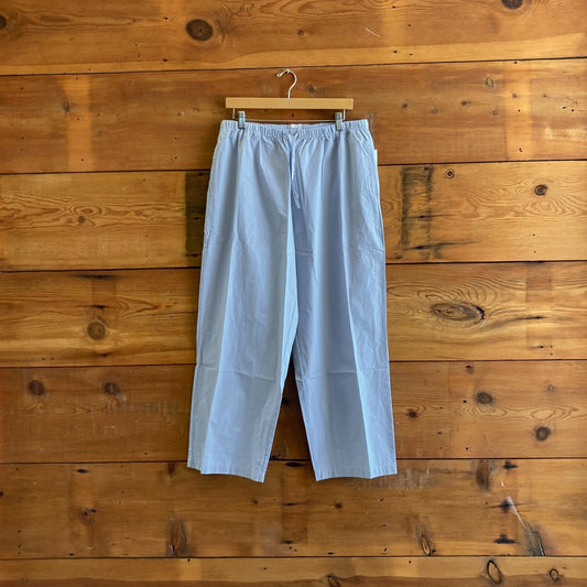 L - Mate NEW Blue Organic Poplin Parachute Pants 0817AS