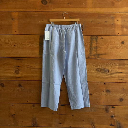 L - Mate NEW Blue Organic Poplin Parachute Pants 0817AS