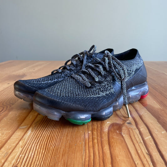 9.5 Mens - Nike Black White Air Vapormax Flyknit Shoes AQ0924-007 w/ Box 0818AK