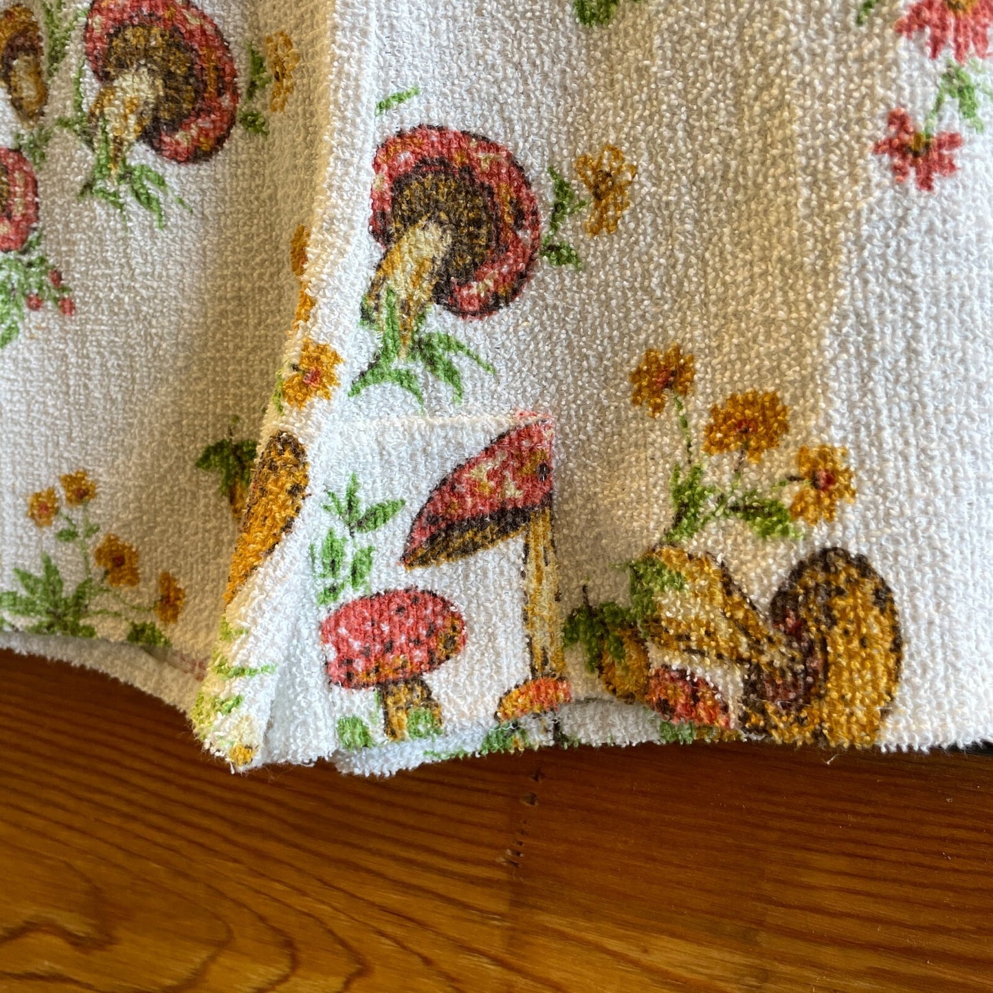 S - Caro Uccellino Handmade Deadstock Mushroom Print Pull-On Shorts 0617RF