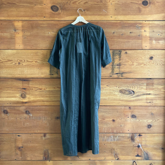 40 / M - Momoni $290 Green Florida Button Up Short Sleeve Dress NEW 4427SC