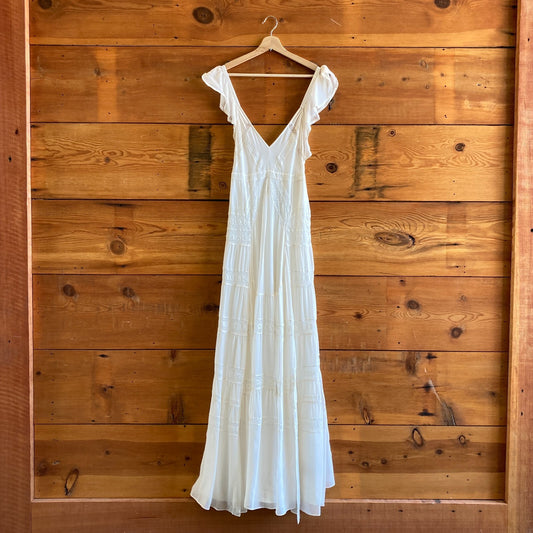 6 - Needle & Thread NEW White Bridal Maxi Boho Romantic Wedding Dress 0425NK