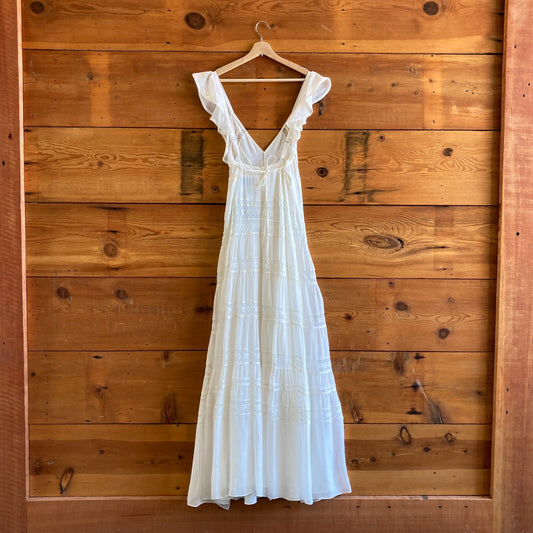 6 - Needle & Thread NEW White Bridal Maxi Boho Romantic Wedding Dress 0425NK