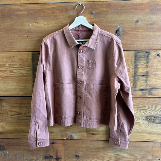 XL - Topo Designs Rust Brown Cotton Button Up Boxy Fit Dirt Jacket NEW 0721DK