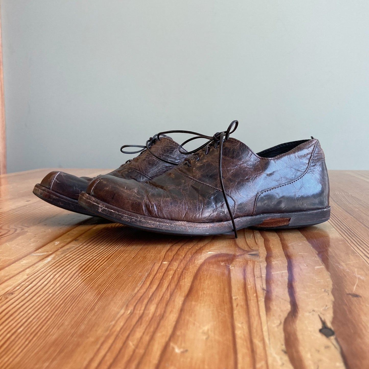37.5 / 7.5 - Cydwoq Antique Dark Brown Leather Oxford Shoes 0613IM