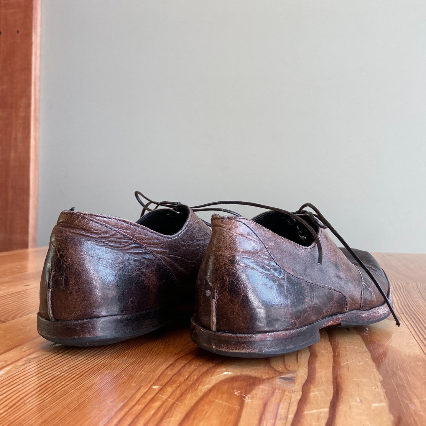 37.5 / 7.5 - Cydwoq Antique Dark Brown Leather Oxford Shoes 0613IM