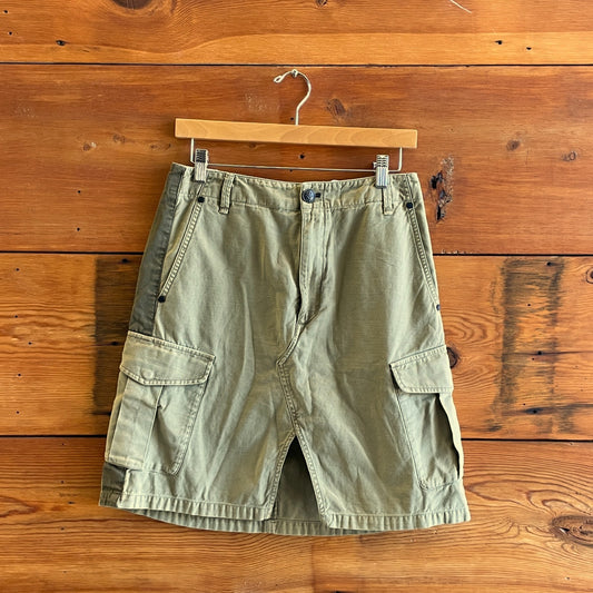 28 - Rag & Bone Olive Green y2K Cargo Pocket Knee Length Skirt 0504AK