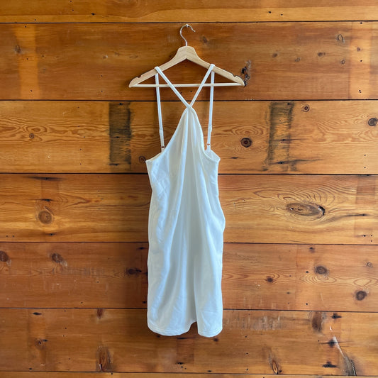 M - Daily Practice Anthropologie White NEW Halter Dress 0701JB
