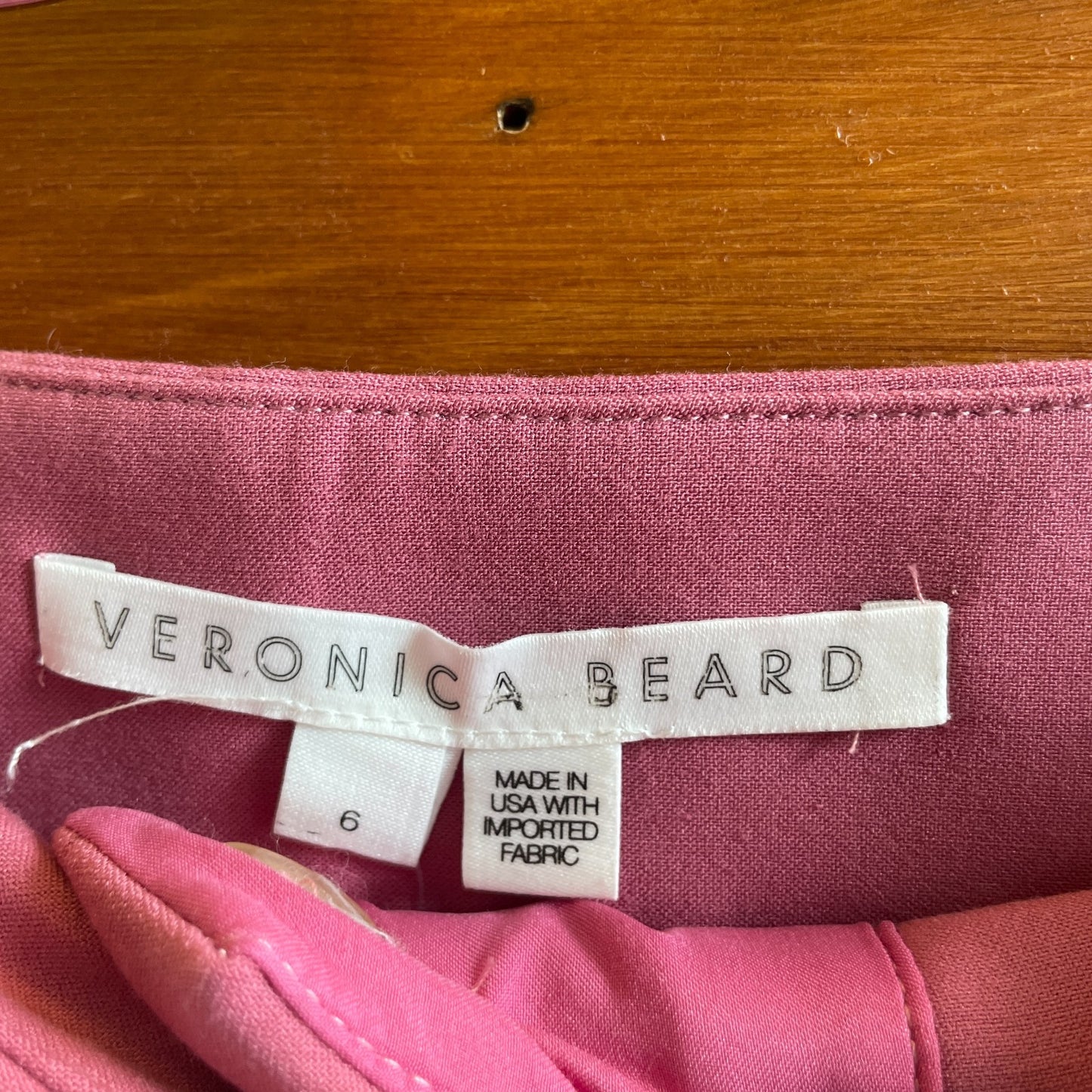6 - Veronica Beard Pink Renzo Shield Buttons Crop Pants 1016LD