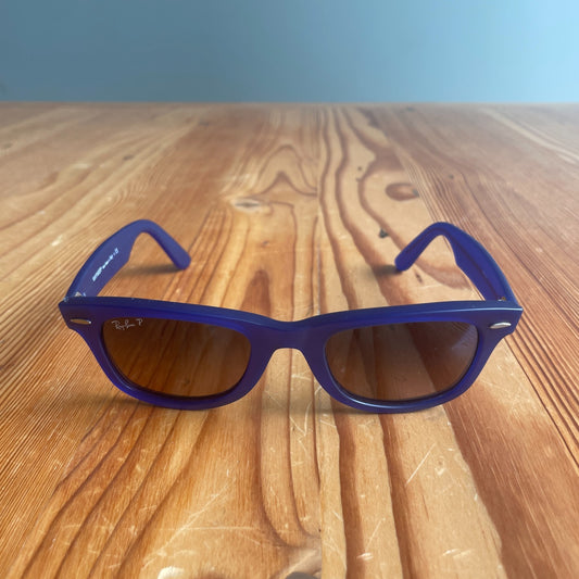 Ray Ban Blue Original Wayfarer Classic Acetate Sunglasses w/ Case 0701JB