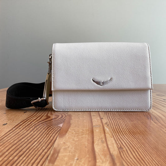 Zadig & Voltaire $428 Cream Lolita Wings Crossbody Purse Bag 0820KY