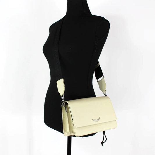 Zadig & Voltaire $428 Cream Lolita Wings Crossbody Purse Bag 0820KY