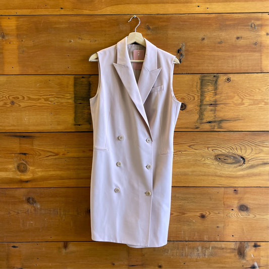 12 - Theory $465 Petal Pink Traceable Wool Blazer Dress NEW 0708EK