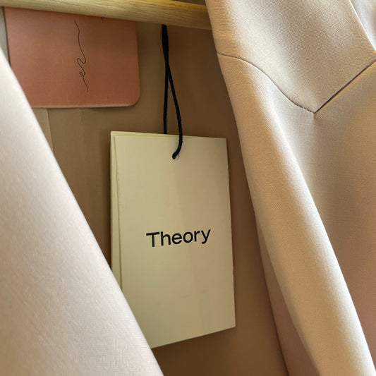 12 - Theory $465 Petal Pink Traceable Wool Blazer Dress NEW 0708EK