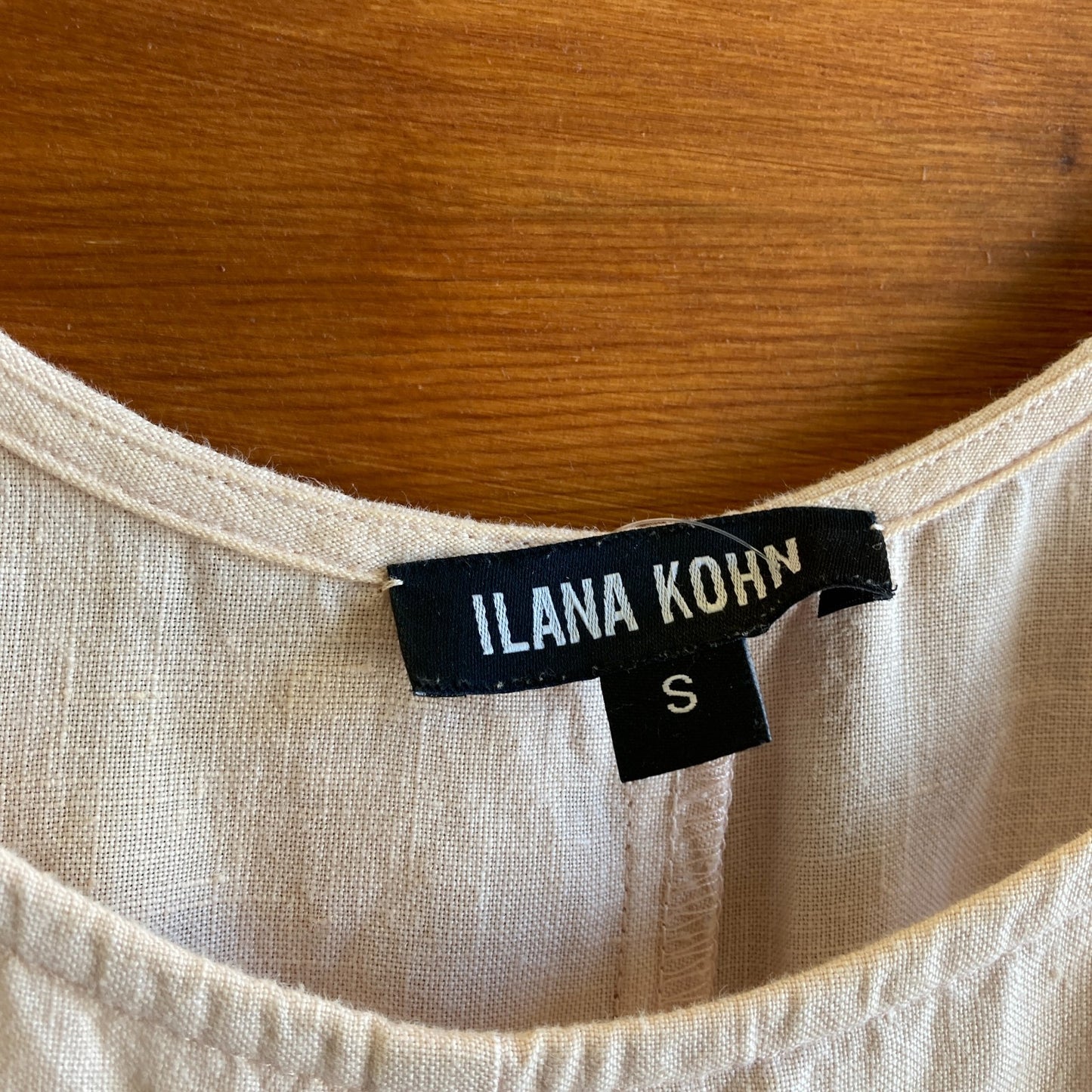 S - Ilana Kohn $295 Pale Pink Milo 100% Linen Sleeveless Casual Jumpsuit 0426CR